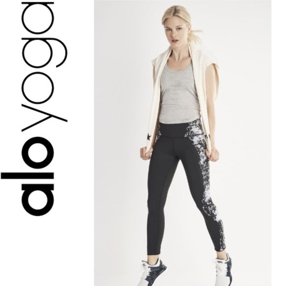 NEW ALO YOGA High-Waist Airbrush Legging XS Dark Krystal Black - Picture 5 of 8